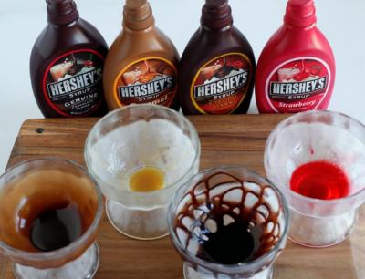 سس کارامل هرشیز hersheys syrup frozen dish ice cream sundaes